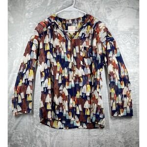 QUICKSILVER BLOUSE CAMI SIZE XS Vibrant Geo LIGHTWEIGHT MSRP:$54.50 Sheer